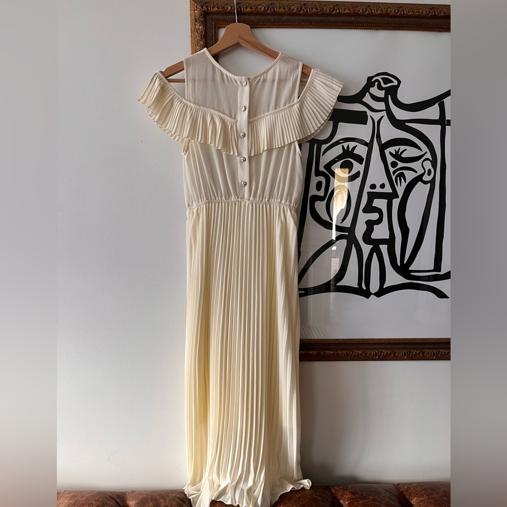 Ivory Pleated Dress by Kling